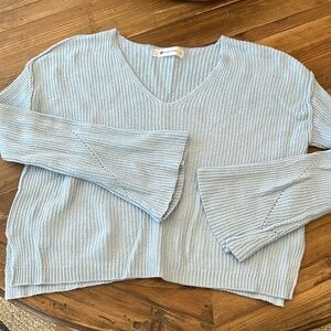 100% cotton v- neck sweater